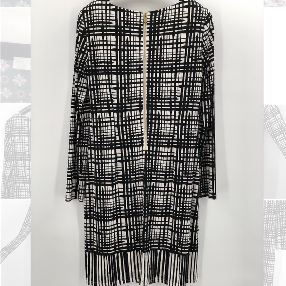 Vince Camuto Shift Dress Black and White Size 8 - Picture 2 of 9